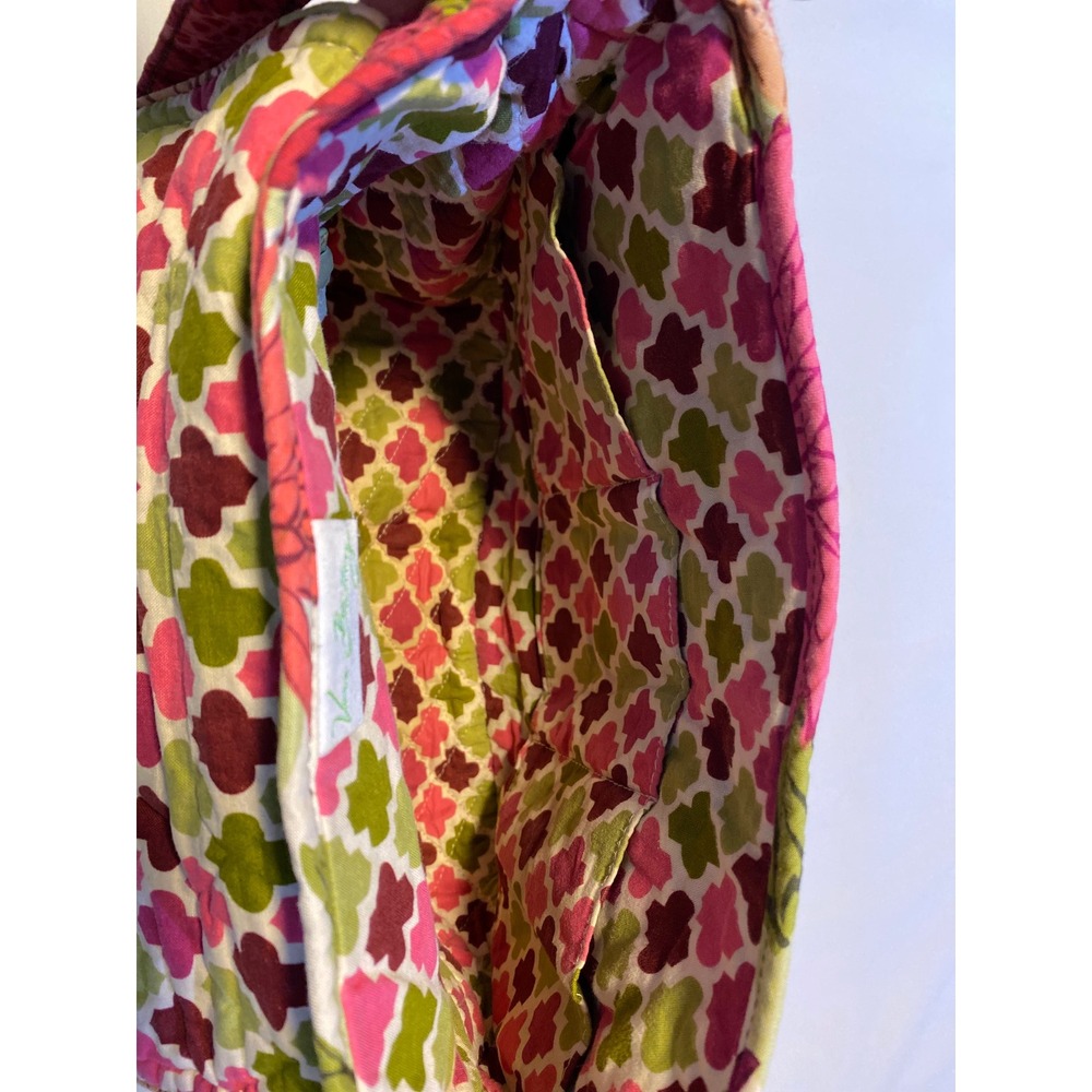 Vera Bradley Floral Quilted‎ Crossbody Bag Purse Pink Purple Green - Picture 5 of 16